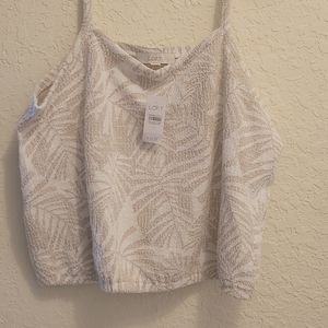 Loft palm leaf print tank top